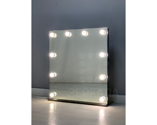 Гримерное зеркало без рамы 80х70 с подсветкой на подставке