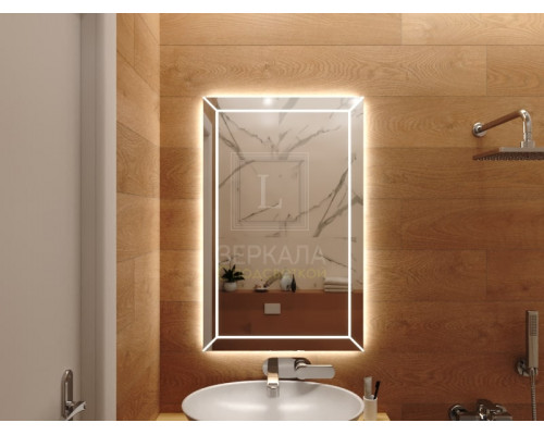 Зеркало с ЛЕД подсветкой в ванную комнату Лайн